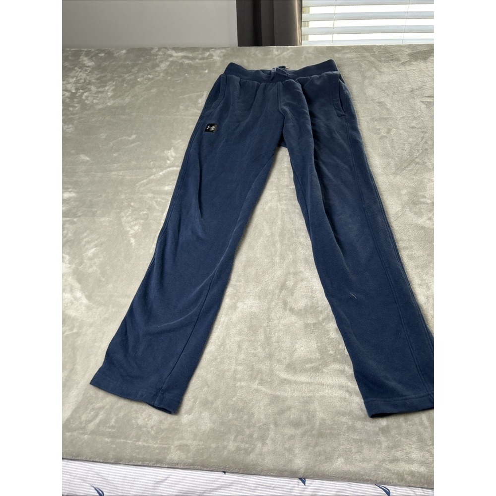 Under Armour Joggers Mens M Loose Black Sweatpants Drawstring Pants Stretch
